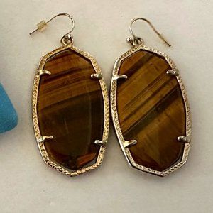 Kendra Scott Drop Earrings - Amber/Brown